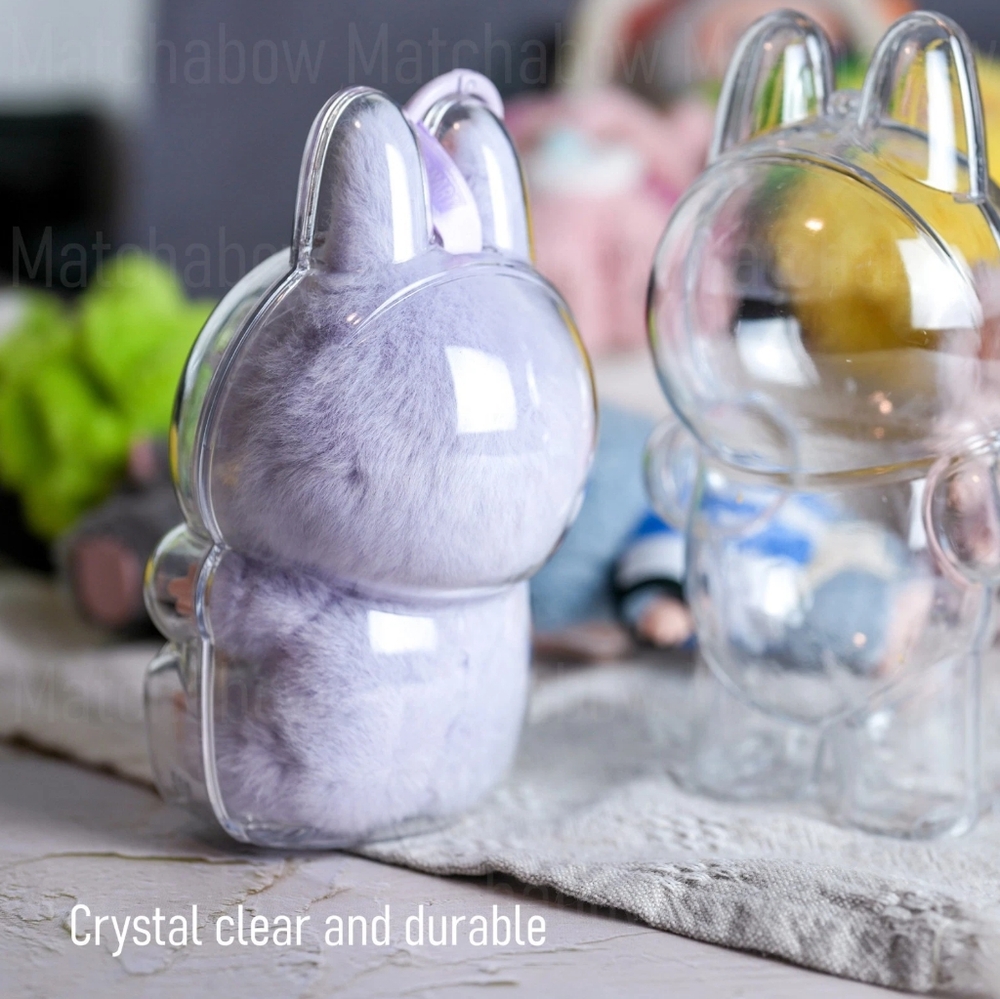 Protective Case Compatible LABUBU Have a Seat Crystal-Clear Hard Display Sitting - Picture 4 of 13